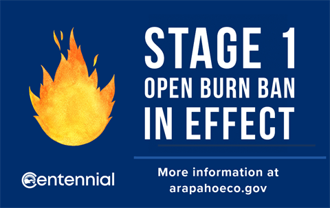 Stage 1 open burn ban in effect. More information at arapahoegov.org